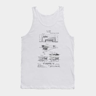 Door Check Vintage Patent Hand Drawing Funny Novelty Gift Tank Top